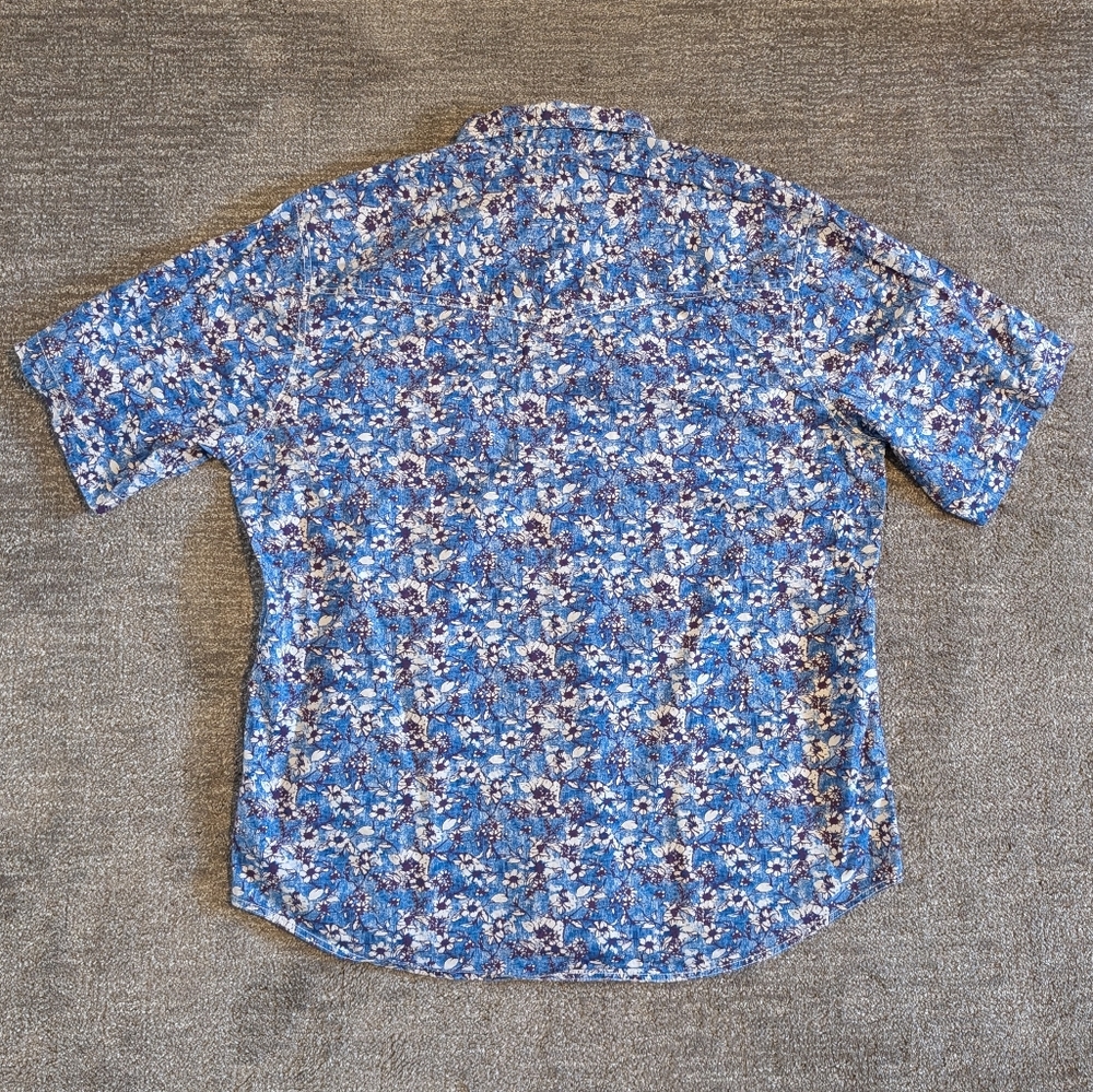 Wrangler 20X Competition Advanced Comfort Blue Floral Pearl Snap Rodeo Shirt XL - Picture 4 of 10